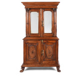 Antique Indian Hand Carved Solid Wood Almirah Cabinet Wardrobe 01